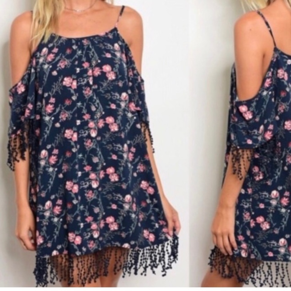 NWT Excellent Quality Cutest Fringe Detail Stylish Flattering Dress - Picture 3 of 6